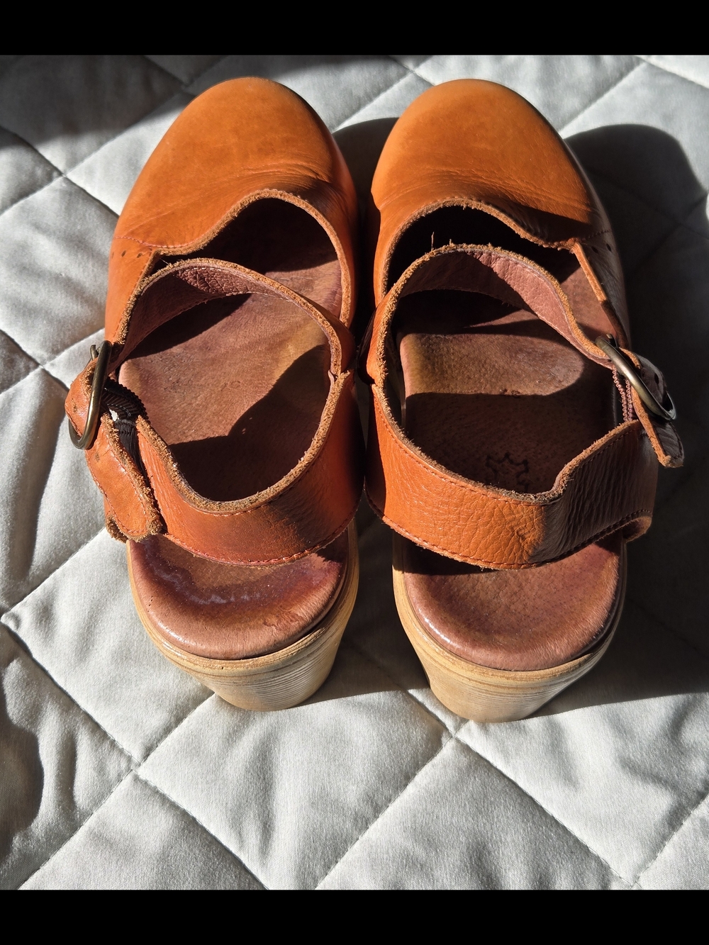 Dansko Tan Leather Mary Jane Clogs - Picture 4 of 5